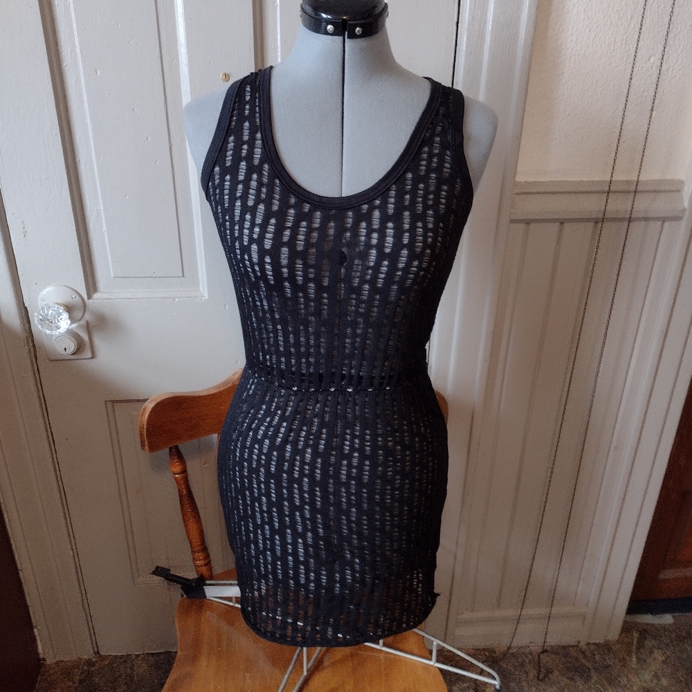 Black racer back cover up